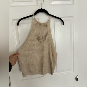 Cream knitted tank